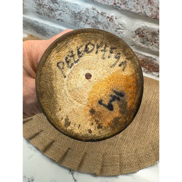 Pete Ortega Signed Wood Sculpture St. Pasquale Make Food Not War - Picture 8 of 12